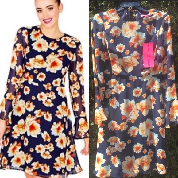 NWT Betsey Johnson Sz 2 Silky Dress - Picture 8 of 11